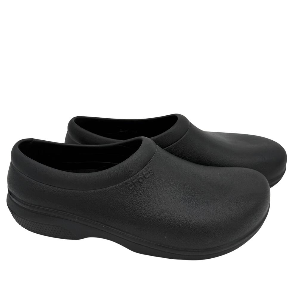 Crocs On-The-Clock Black Slip On Clogs Size Men's 6 Women's 8